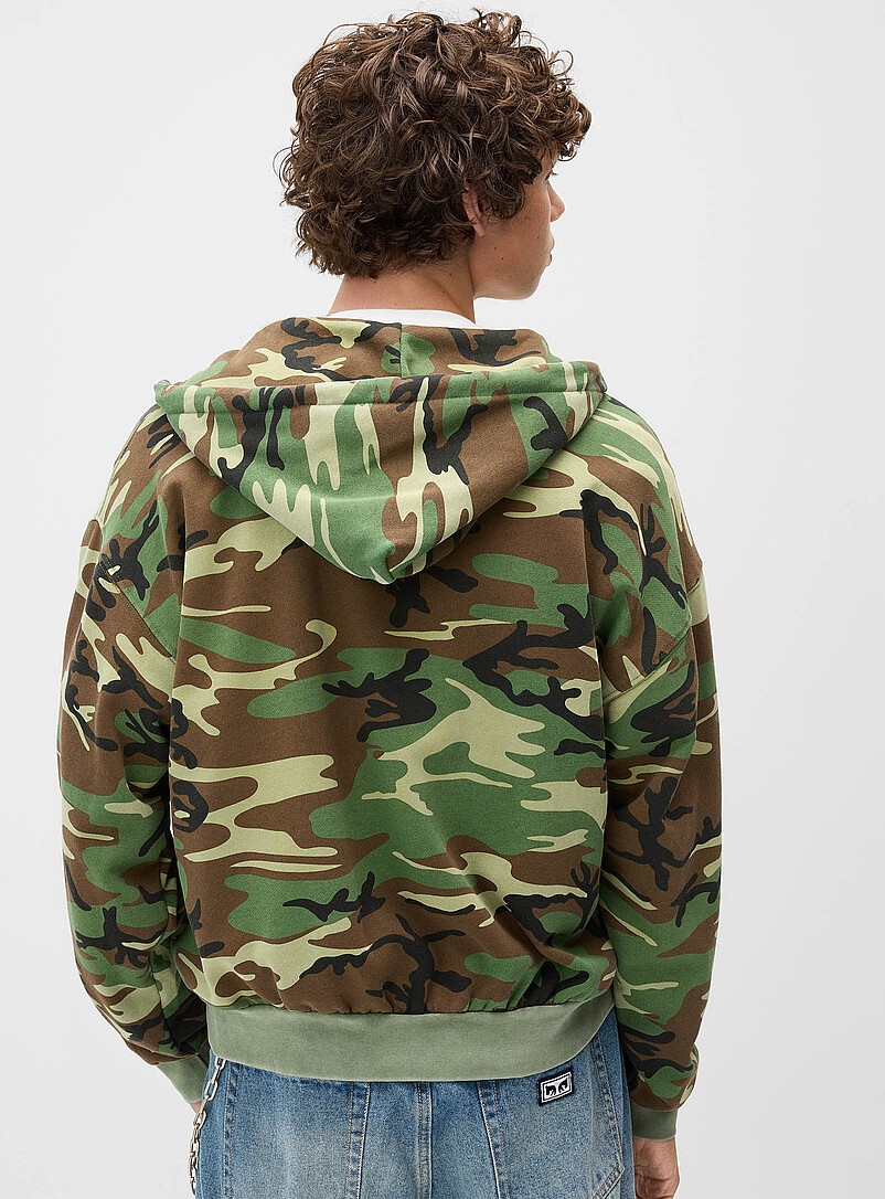 Camo varsity zipped hoodie | Obey | | Simons