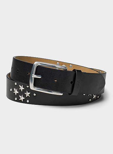 Obey Black Star accent belt for men