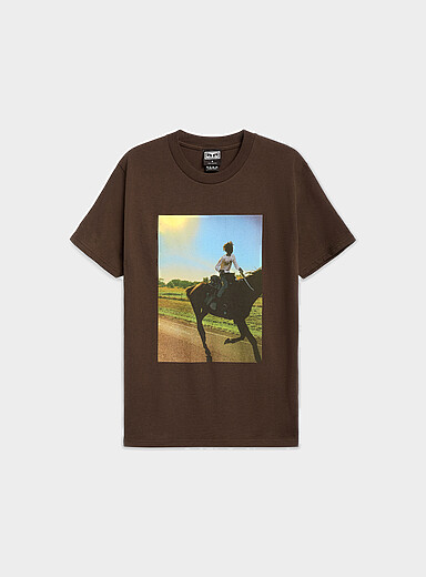 Obey: Le t-shirt imprim&eacute; &eacute;quitation Chocolat - Espresso pour femme