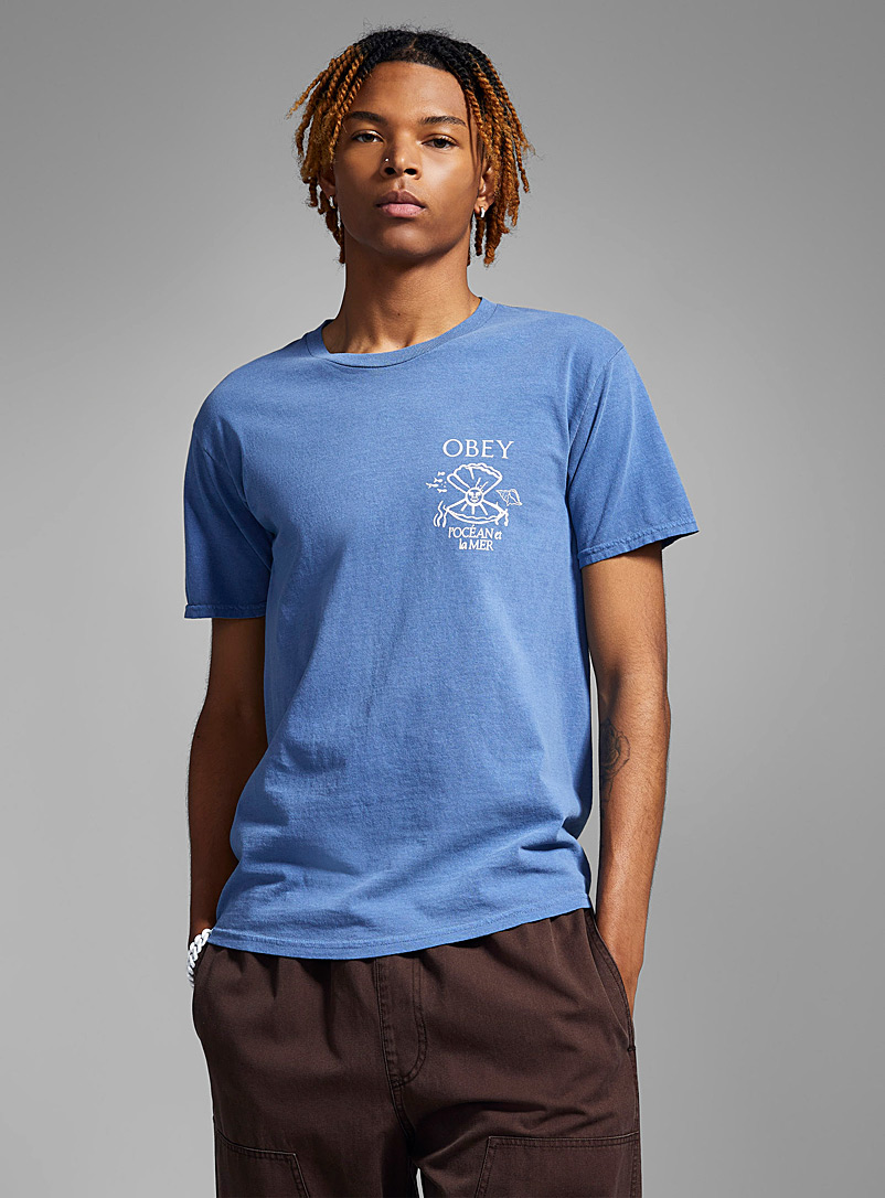 Obey Blue La Mer T-shirt for men