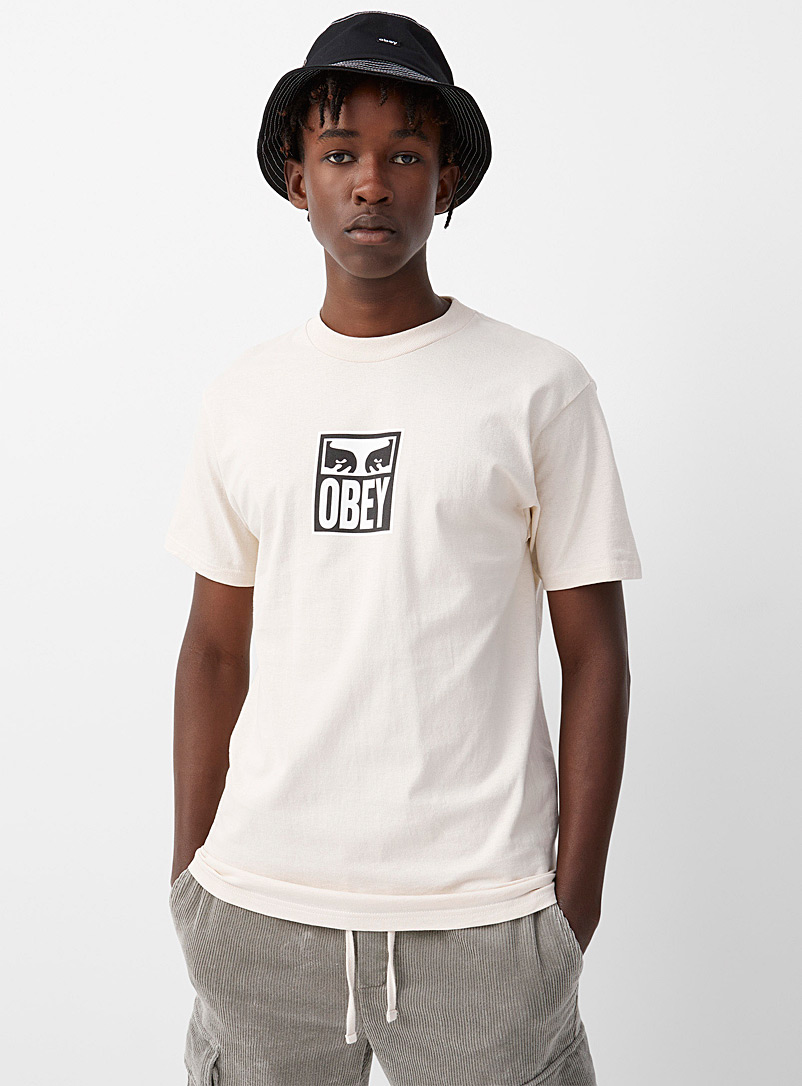 Obey: Le t-shirt The Creeper Ivoire blanc os pour homme