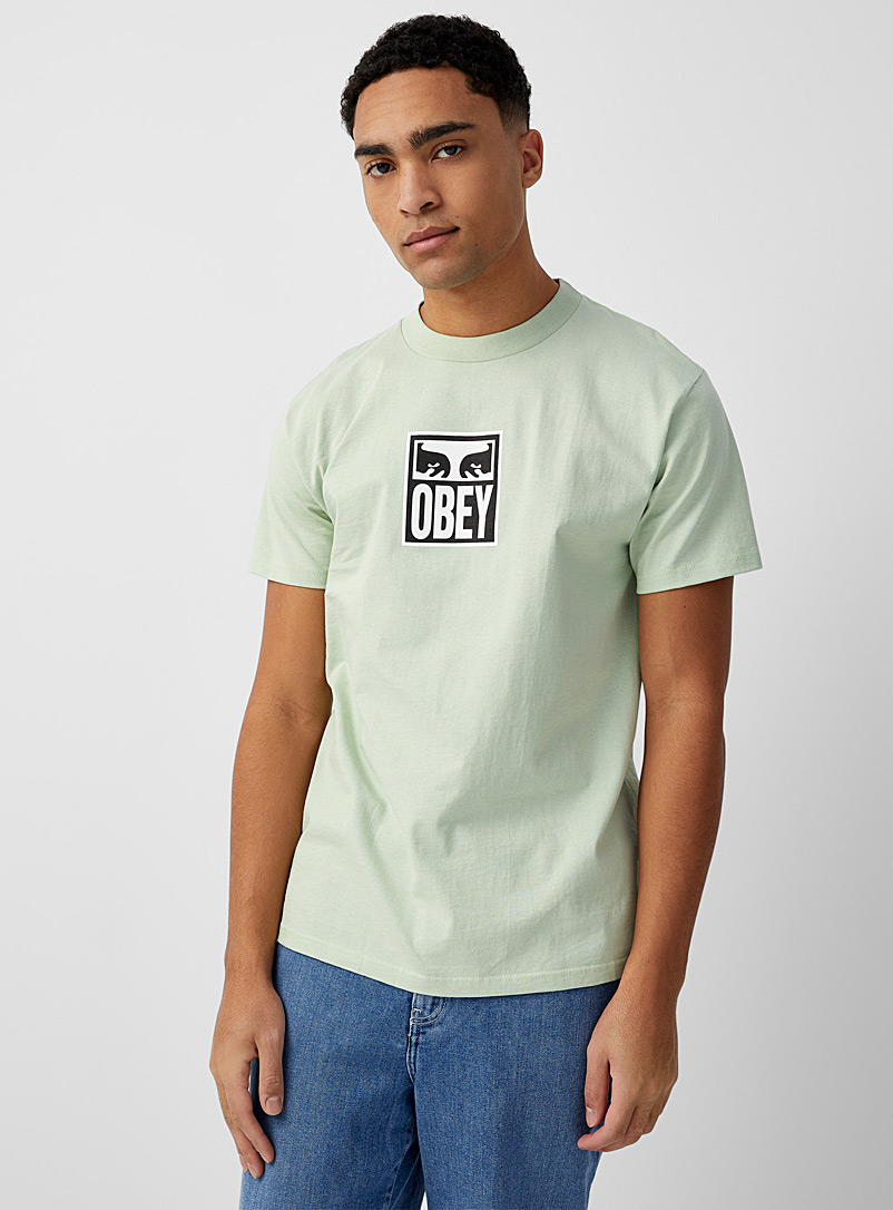 Obey: Le t-shirt The Creeper Vert pâle-lime pour homme