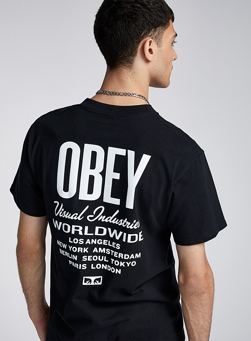 Obey: Le t-shirt Worldwide Industries Noir pour homme