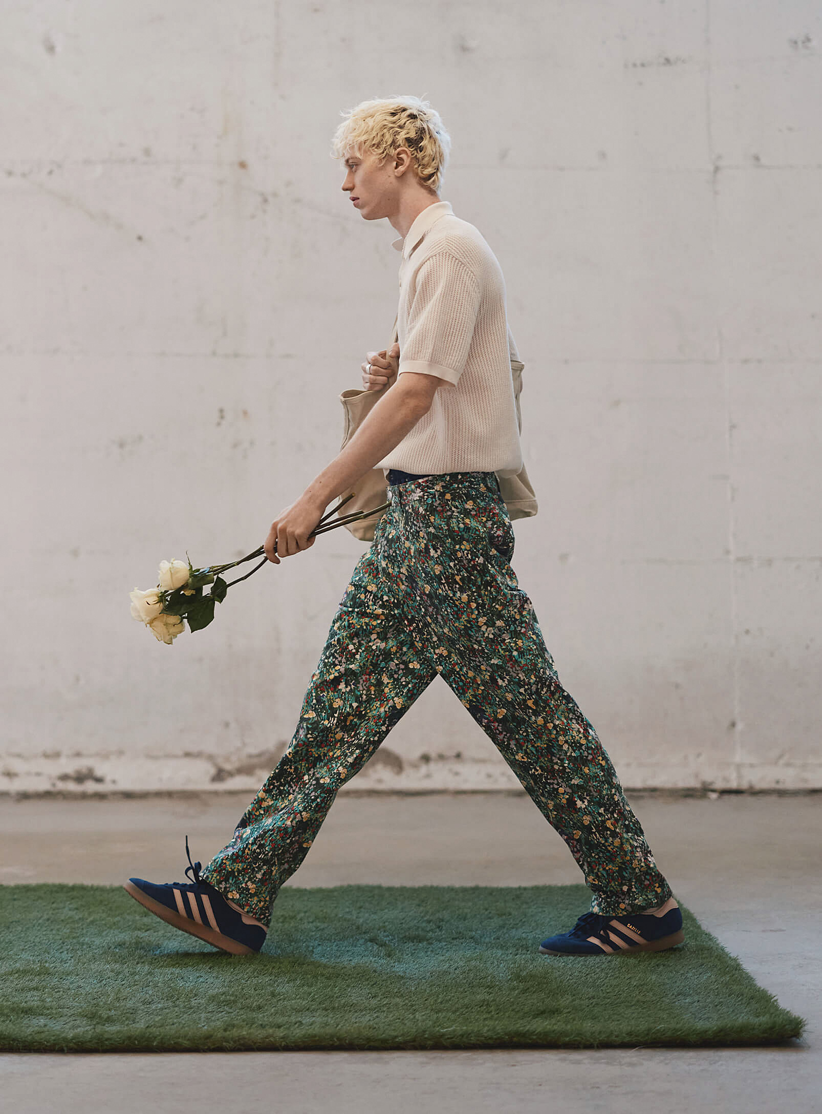 Obey Floral Hardwork Carpenter Pant Straight Fit In Assorted