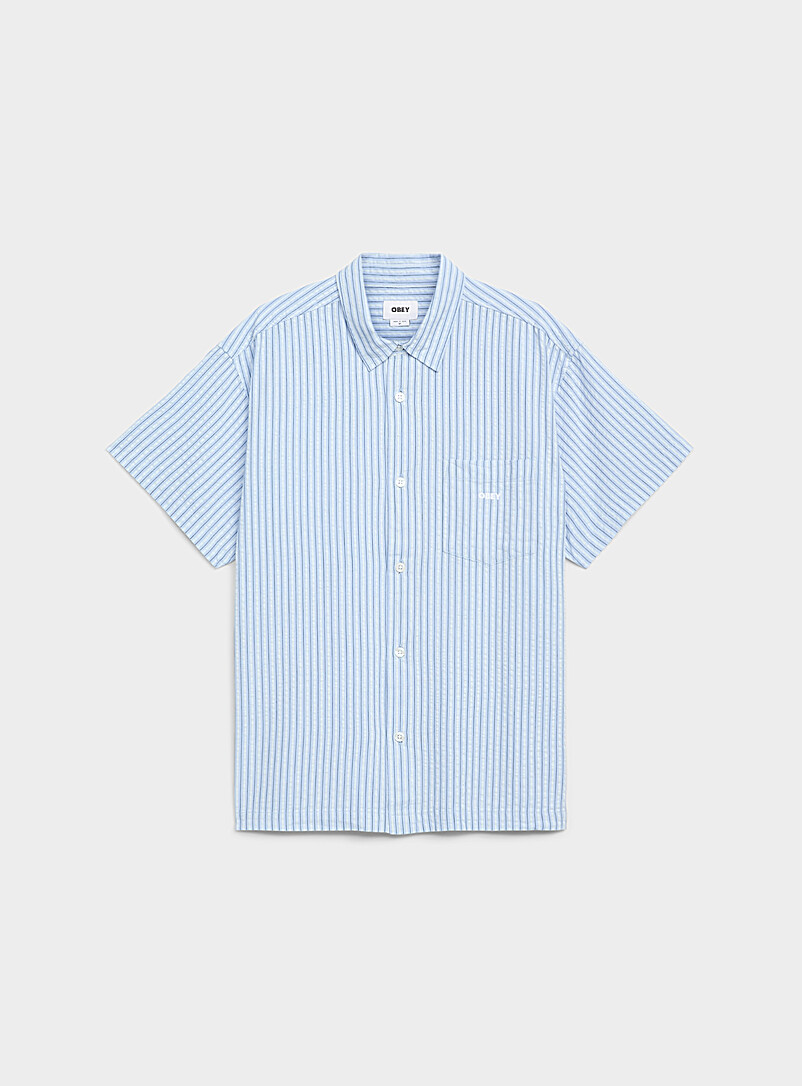 Alan Striped Seersucker Shirt