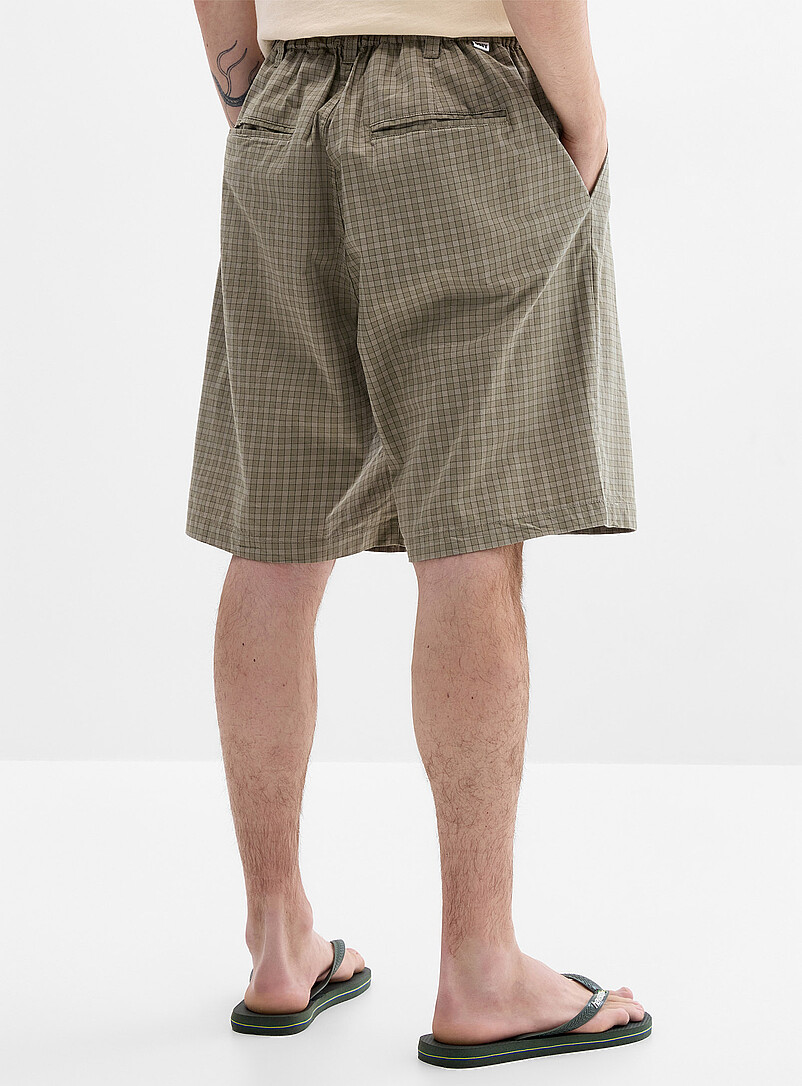 Mini-check pleated Bermudas Baggy fit product image 3