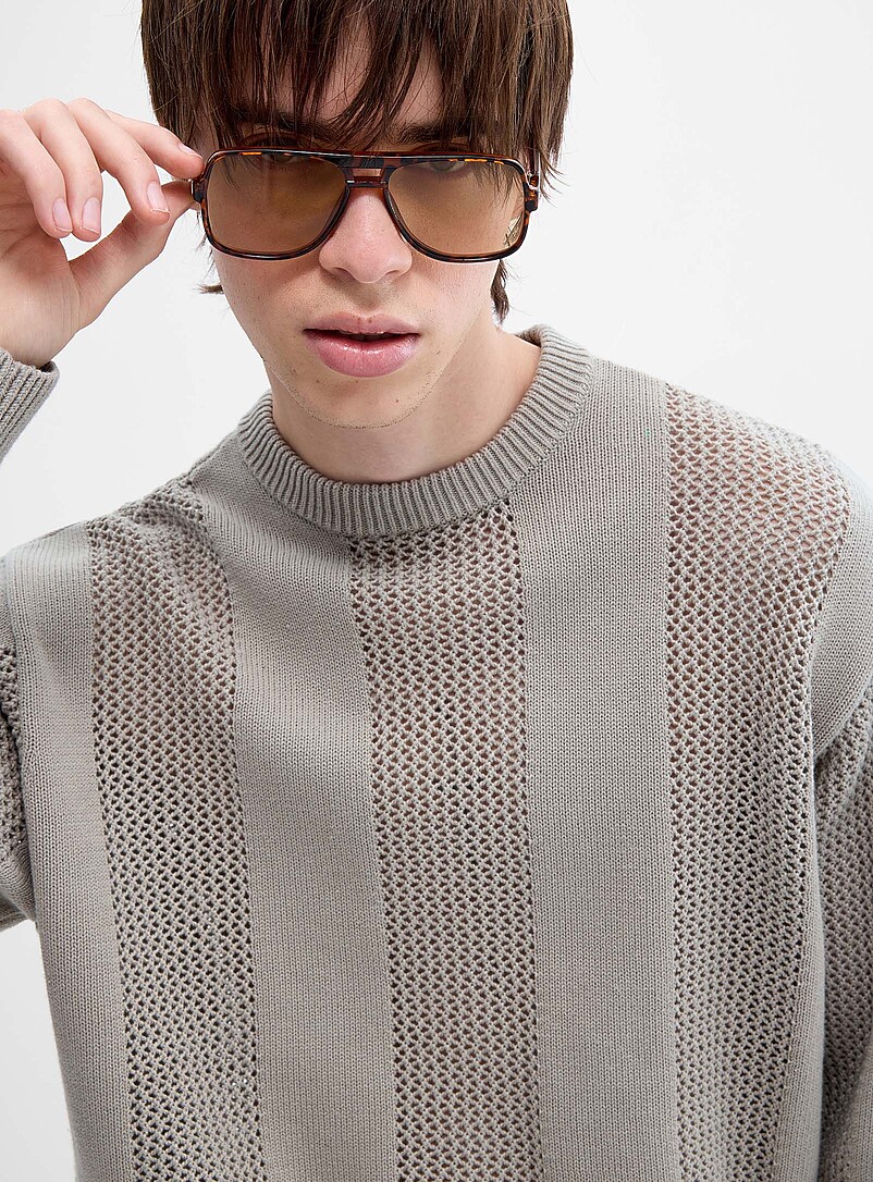 Crochet-stripe sweater product image 2