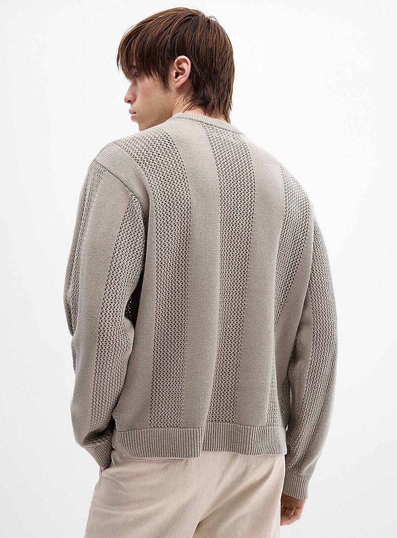 Crochet-stripe sweater product image 3