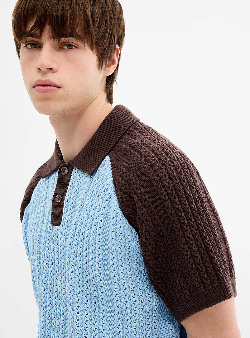 Abel two-tone knit polo product image 2