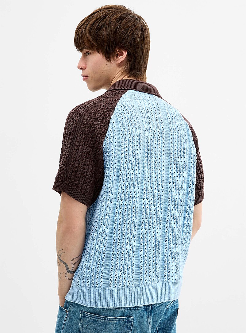 Abel two-tone knit polo product image 3