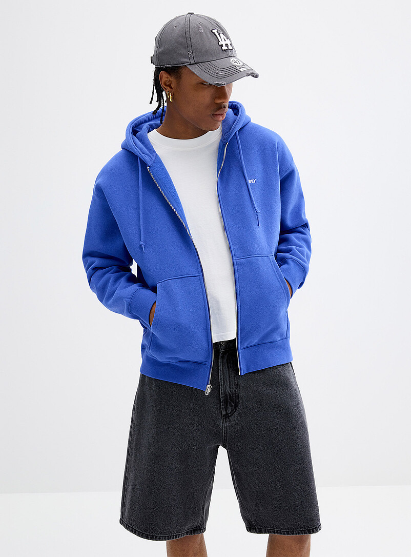 Small-logo zipped hoodie product image (primary)