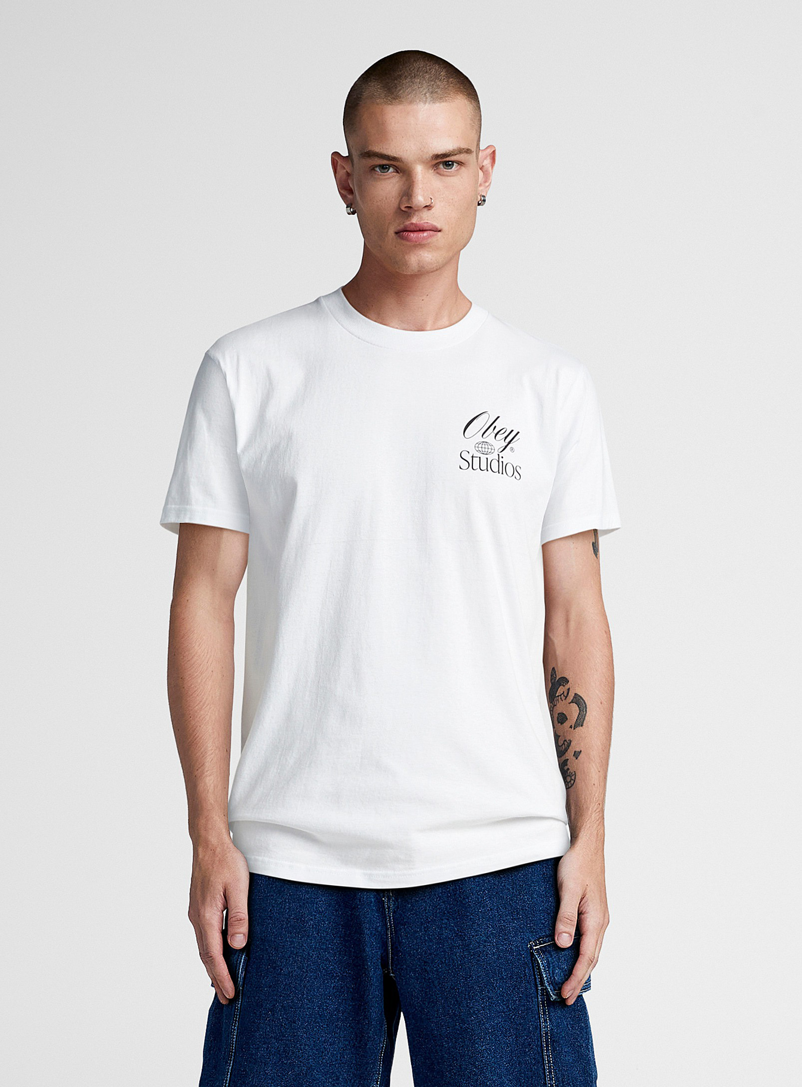 Obey Studios T-shirt In White