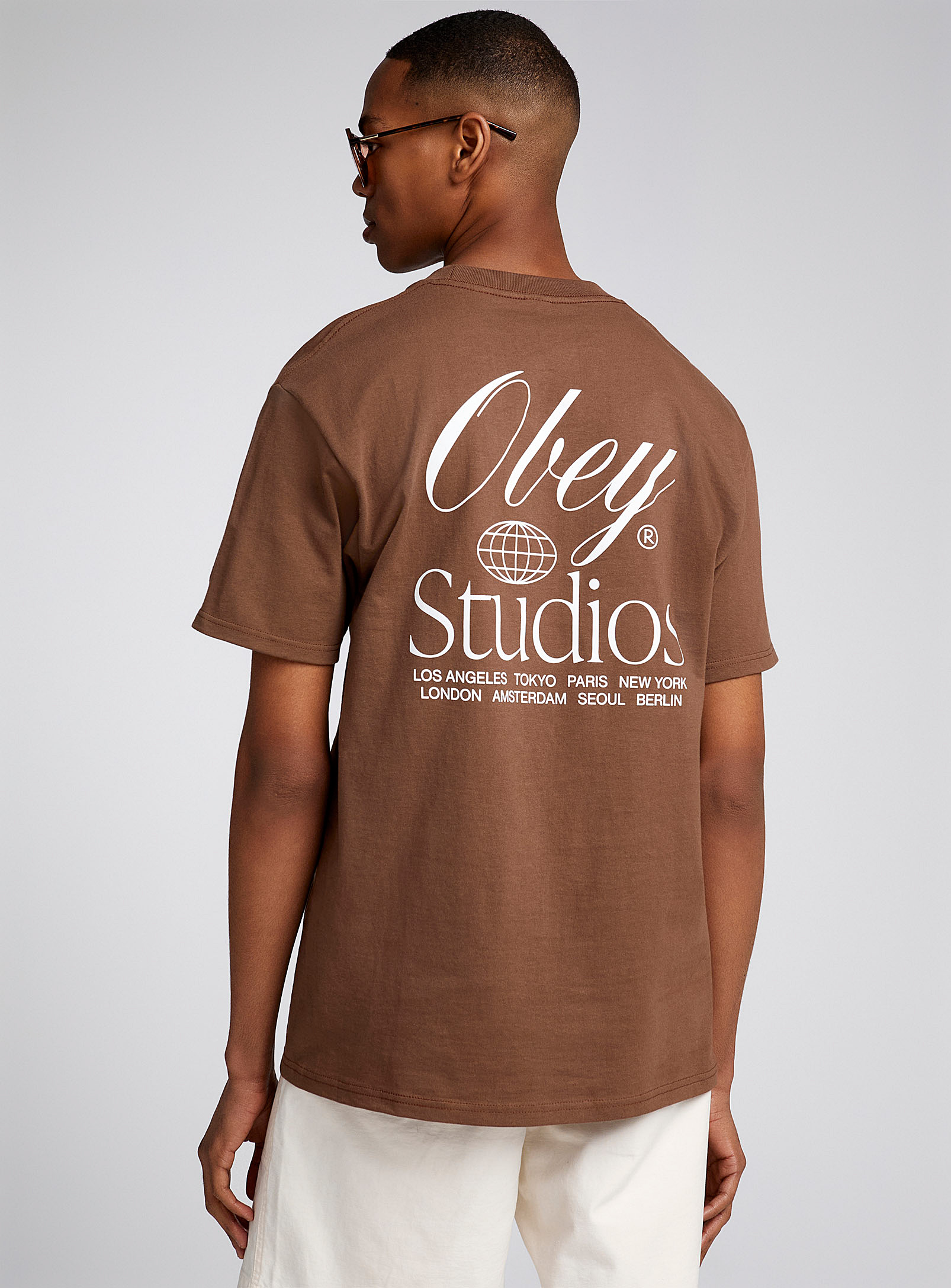 Obey Studios T-shirt In Copper