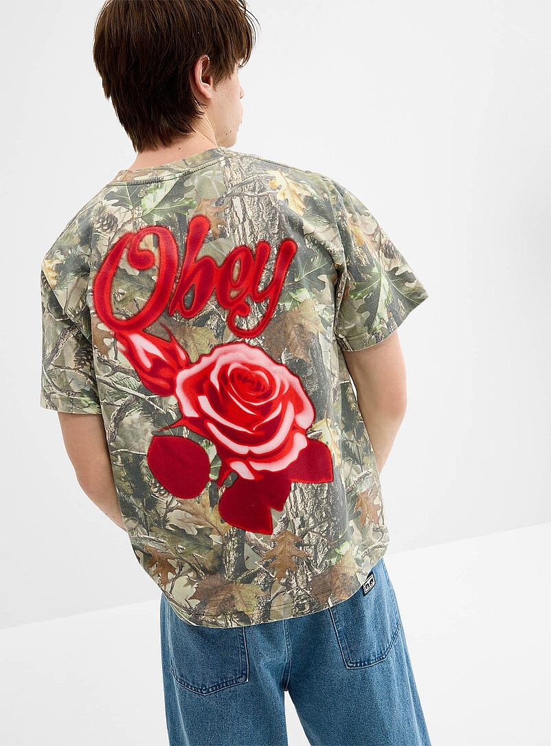 Airbrushed Rose Camo T-Shirt