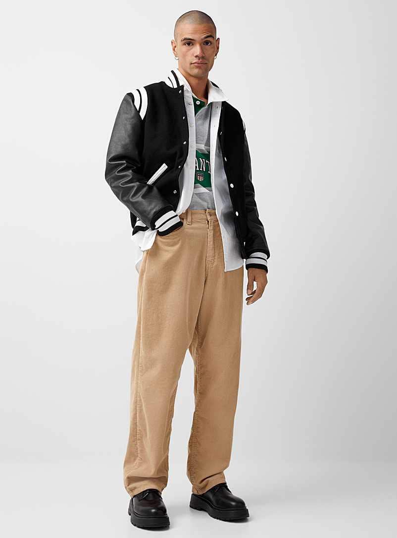 Sly & Co Black College varsity jacket for men