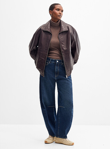 Contemporaine Brown Arabella leather jacket for women