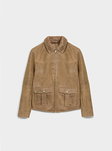 Sly & Co: La veste su&egrave;de western Taupe pour homme