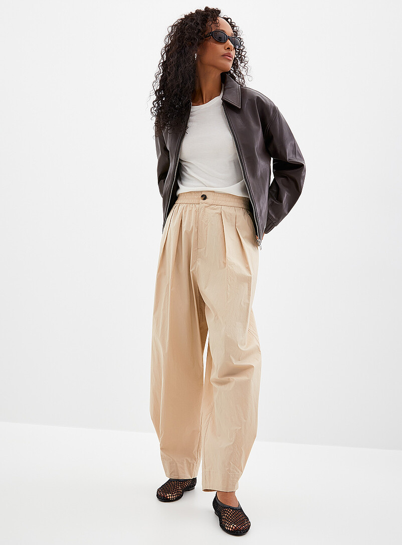 Ciara shirt collar leather jacket product image 2