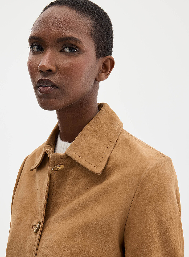 Matilda shirt-collar suede jacket product image 2