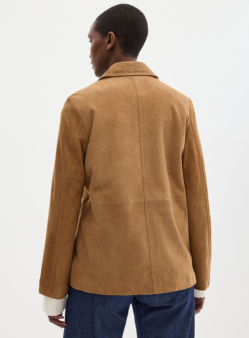 Matilda shirt-collar suede jacket product image 3