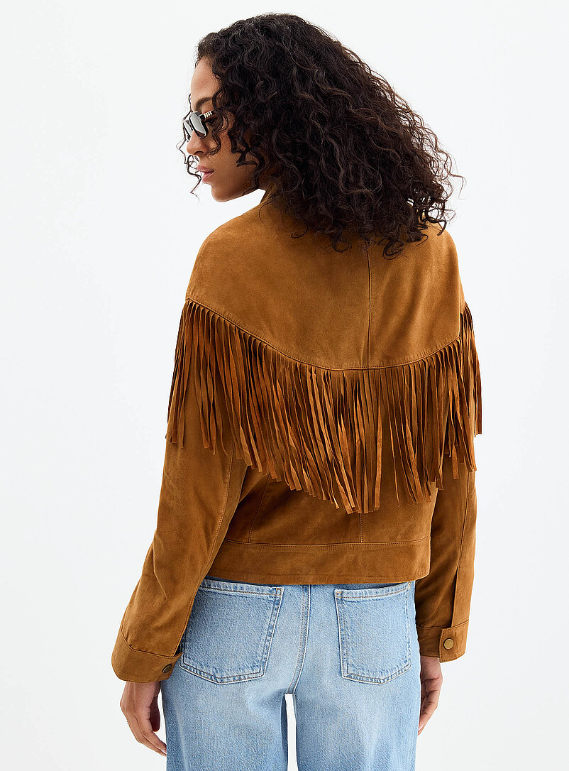 Supple fringed suede jacket product image 3