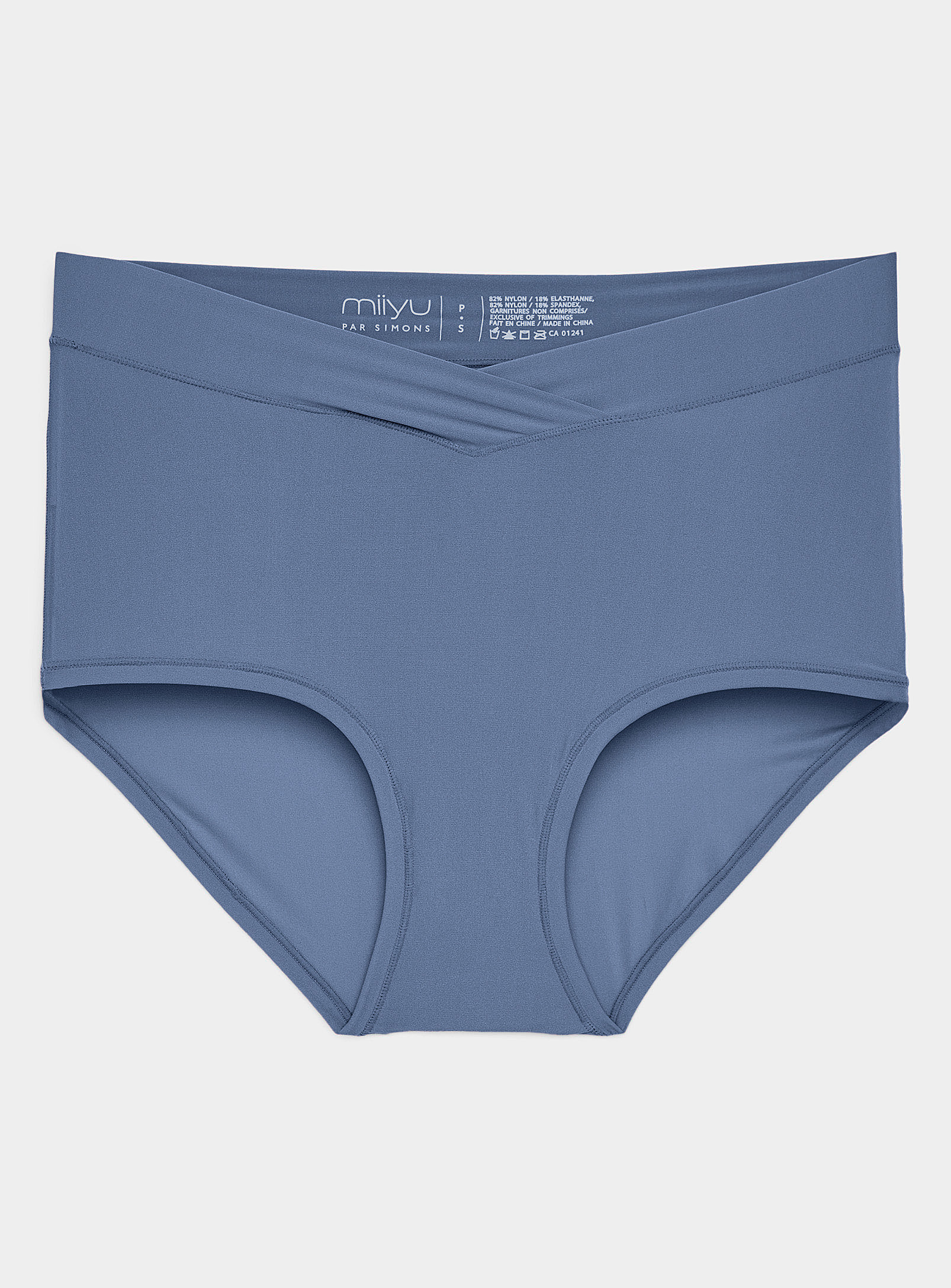 Miiyu Criss-cross High-waist Panty In Blue
