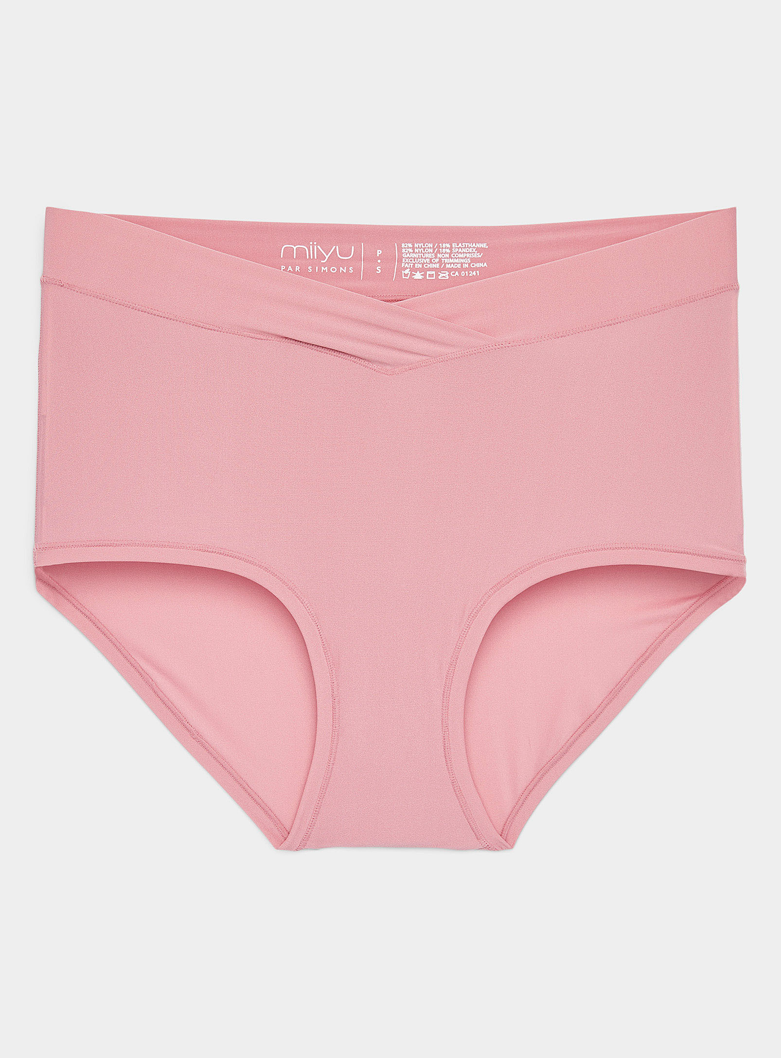 Miiyu Criss-cross High-rise Panty In Pink