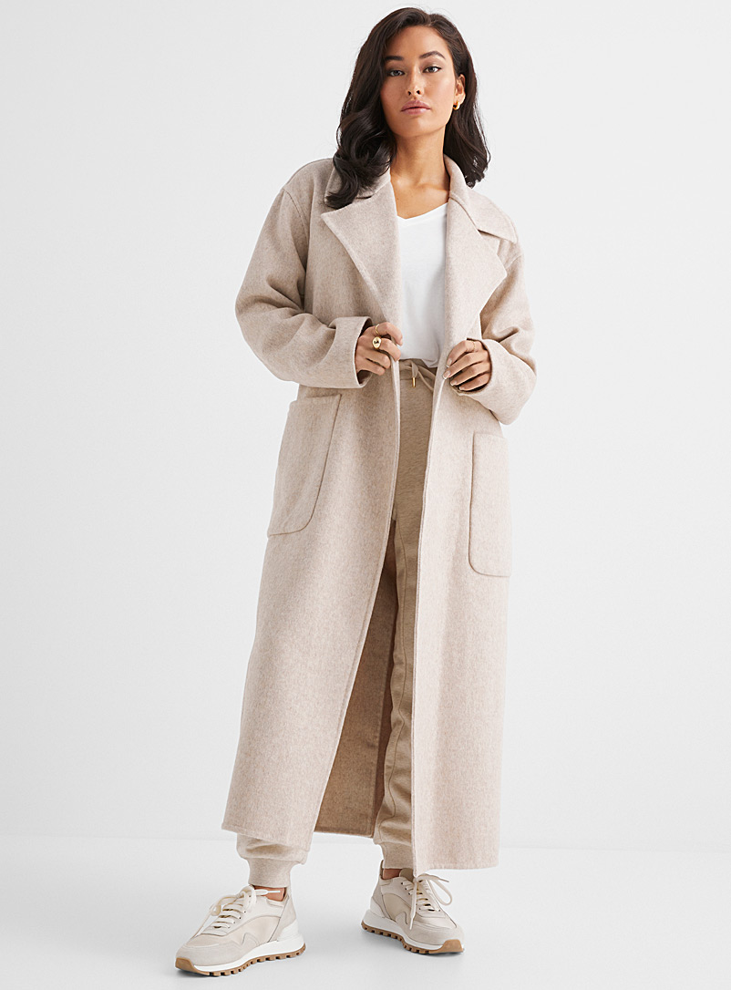 Long belted wool coat | Michael Michael Kors | Women's Wool Coats Fall/ Winter 2019 | Simons