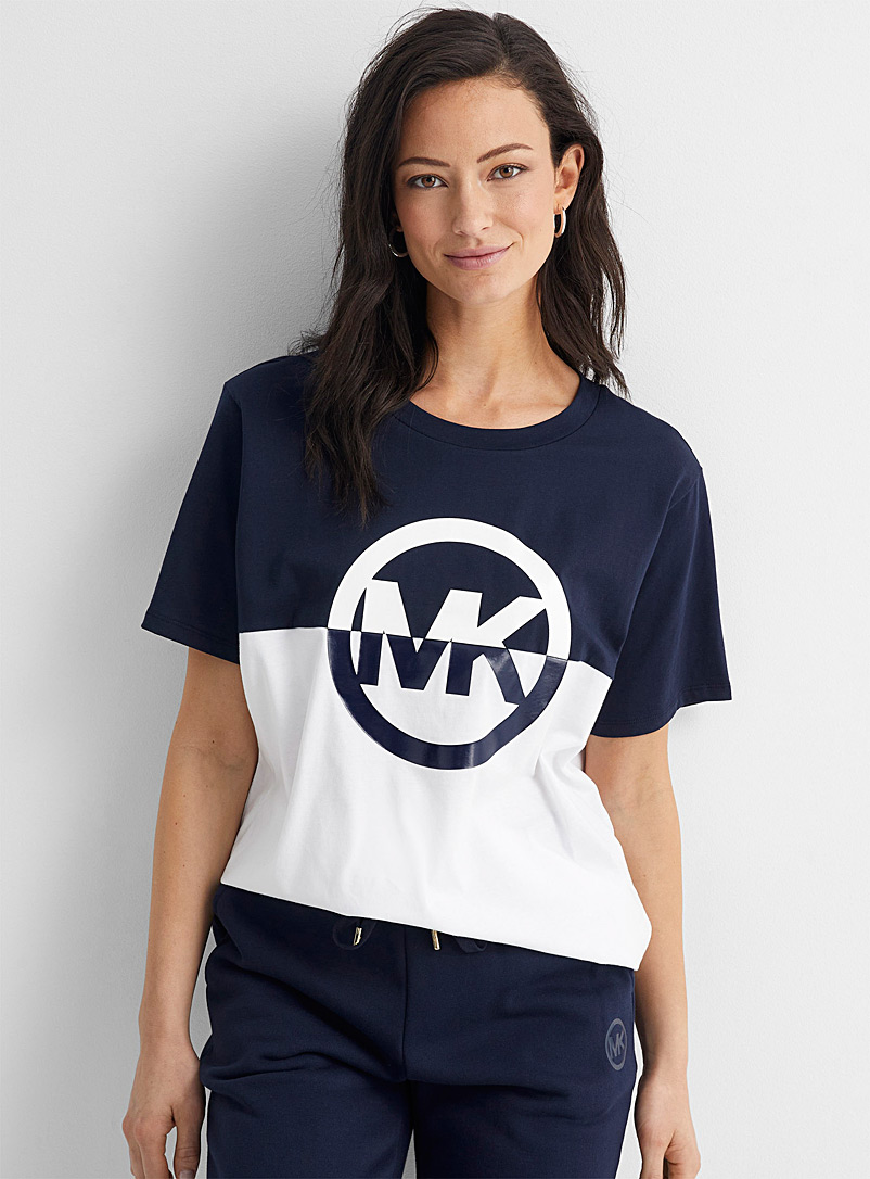 Two-tone logo loose T-shirt | Michael Michael Kors | Women's Short-Sleeve T- shirts | Simons
