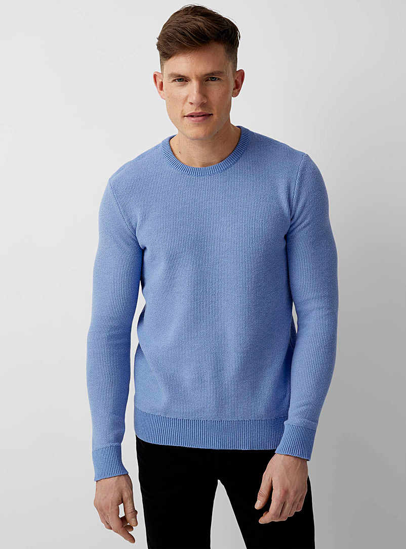 Michael Kors Blue Reverse rib sweater for men