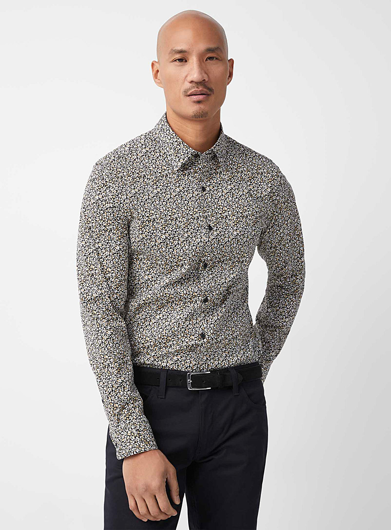 Michael Kors Fawn Contrast flower shirt Semi-slim fit for men