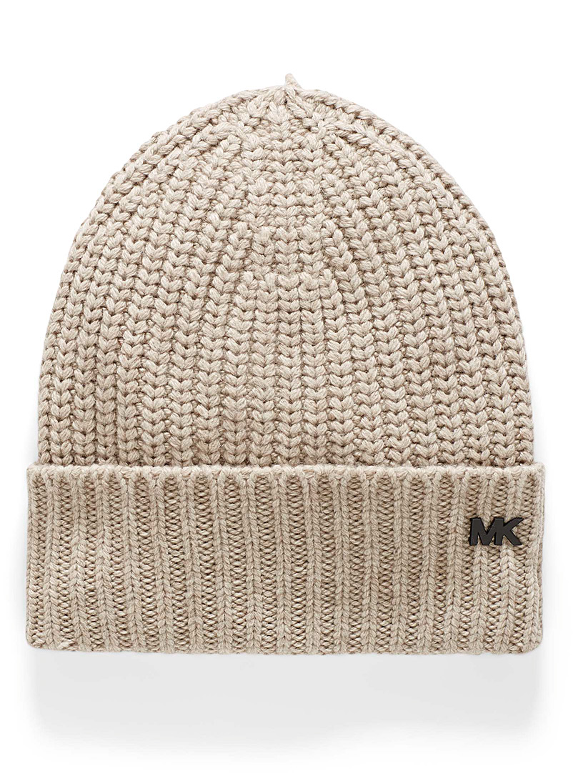 Michael Kors Black Wide-cuff ribbed tuque for men