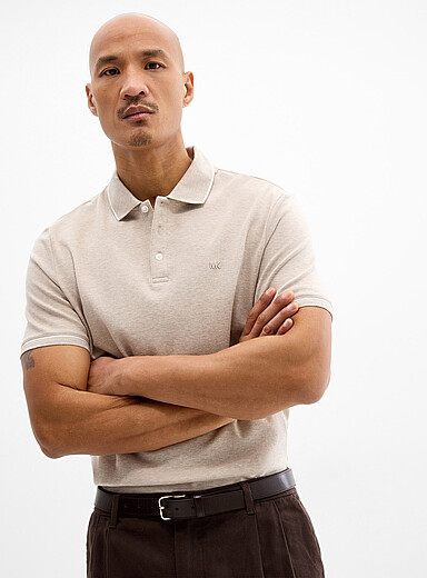 Le polo jersey bordures ray&eacute;es