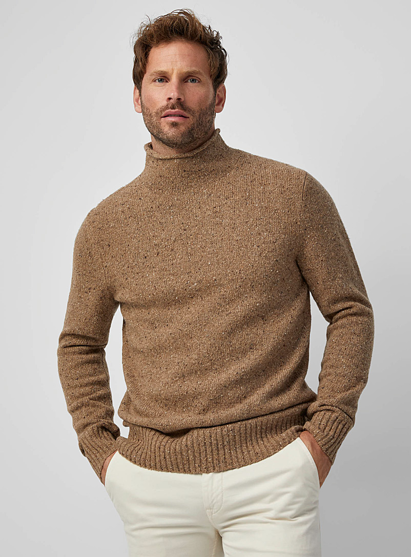 Michael Kors Honey Flecked tunnel-collar sweater for men
