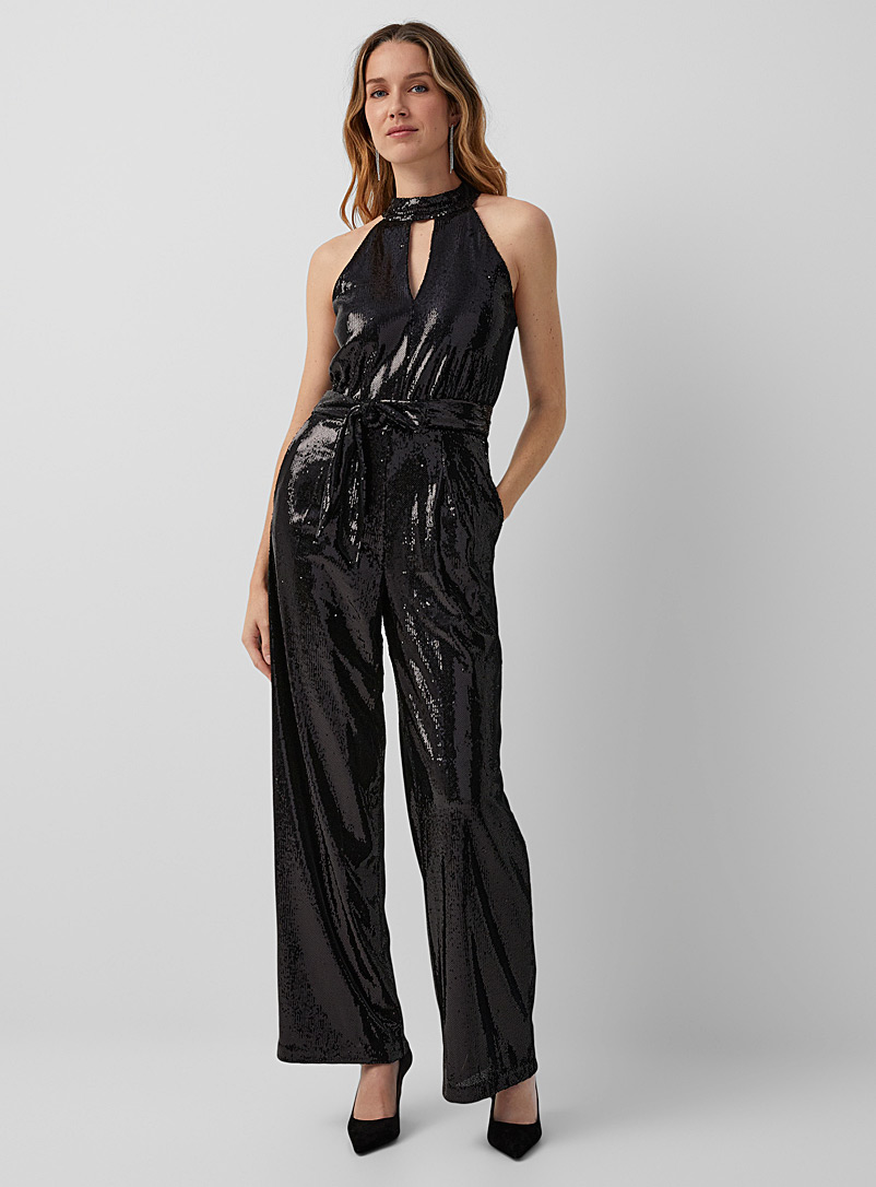 Michael      Michael Kors Black Midnight sequins bodysuit for women