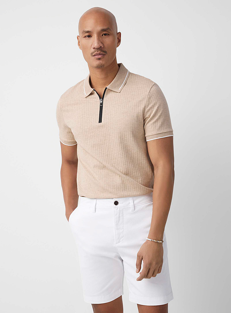 Michael Kors Fawn Plaid jersey polo for men