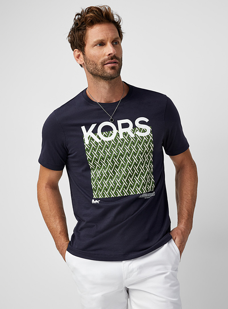 Michael Kors Marine Blue Modern monogram T-shirt for men