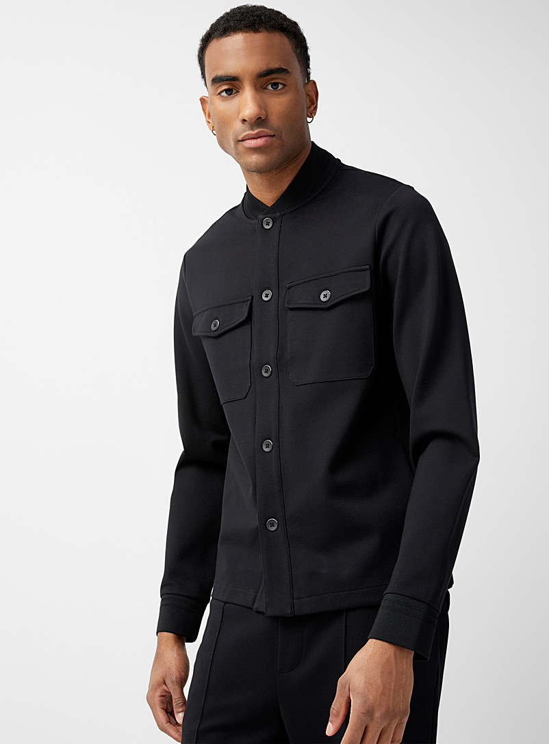 Michael Kors Black Monochrome ponte jacket for men
