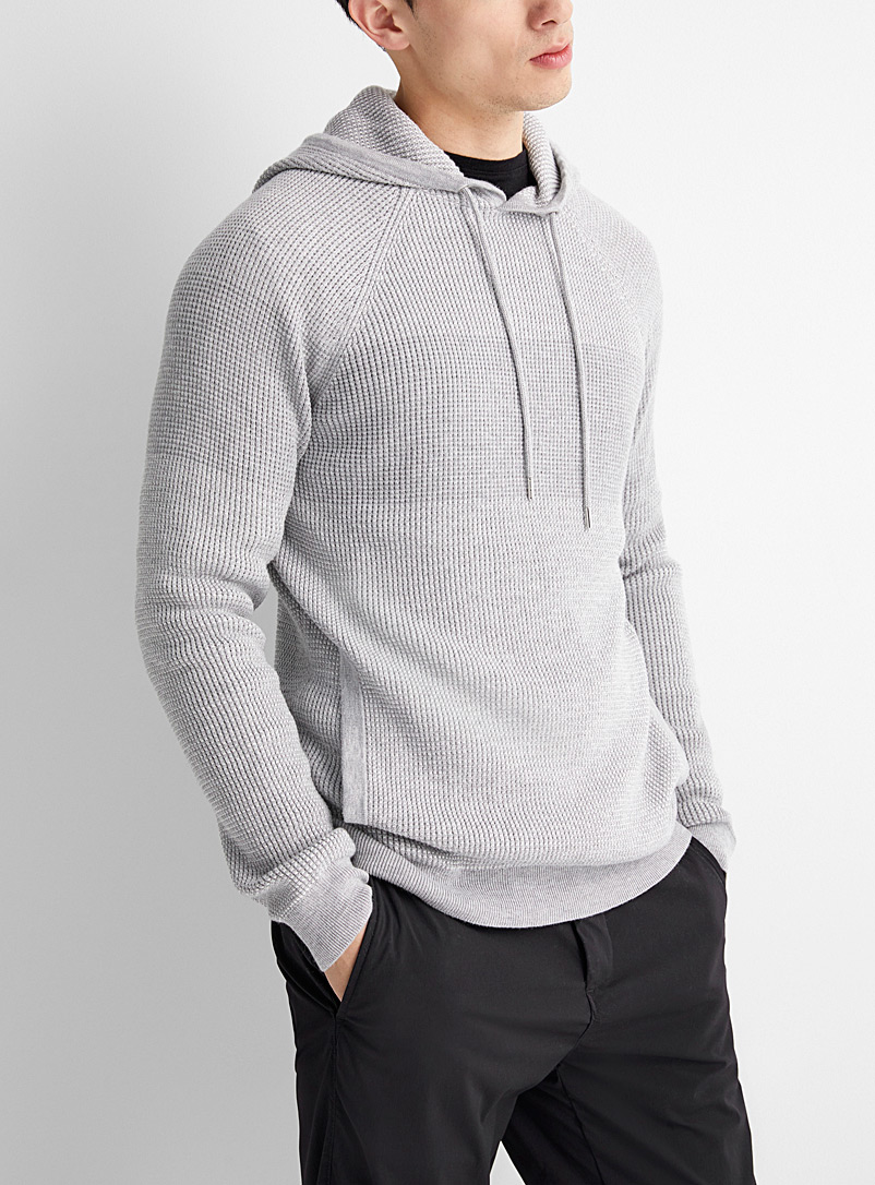 Waffle knit hooded sweater | Michael Kors | Shop Men's Crew Neck Sweaters  Online | Simons