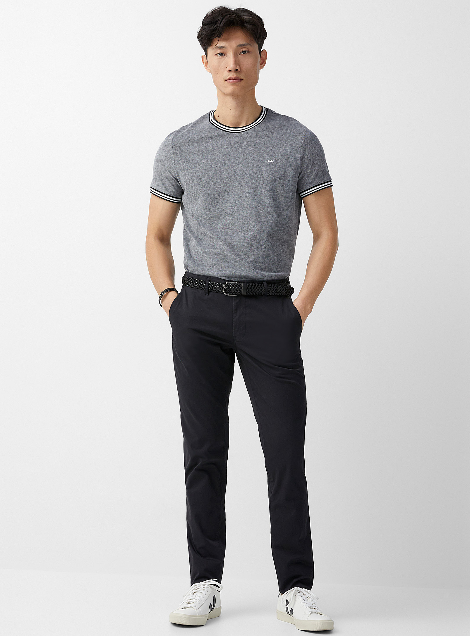 Michael Kors Benjamin Tech Slim Fit Pants In Black