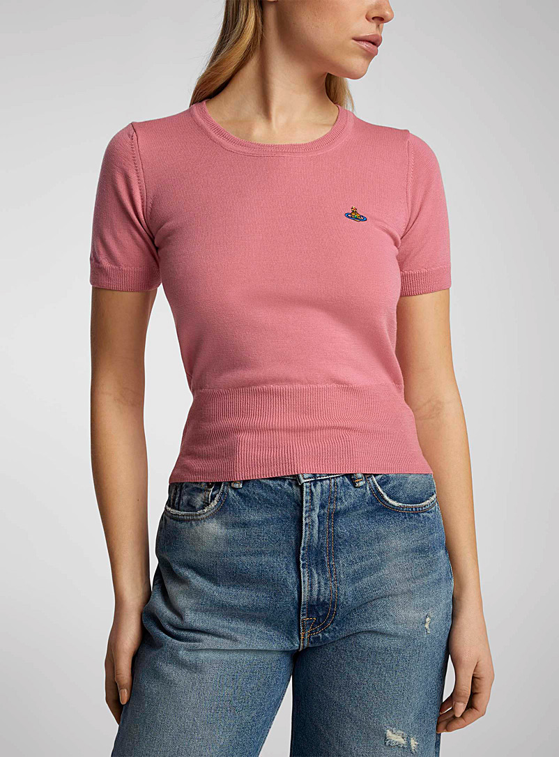 Vivienne Westwood Dusky Pink Bea short-sleeve sweater for women