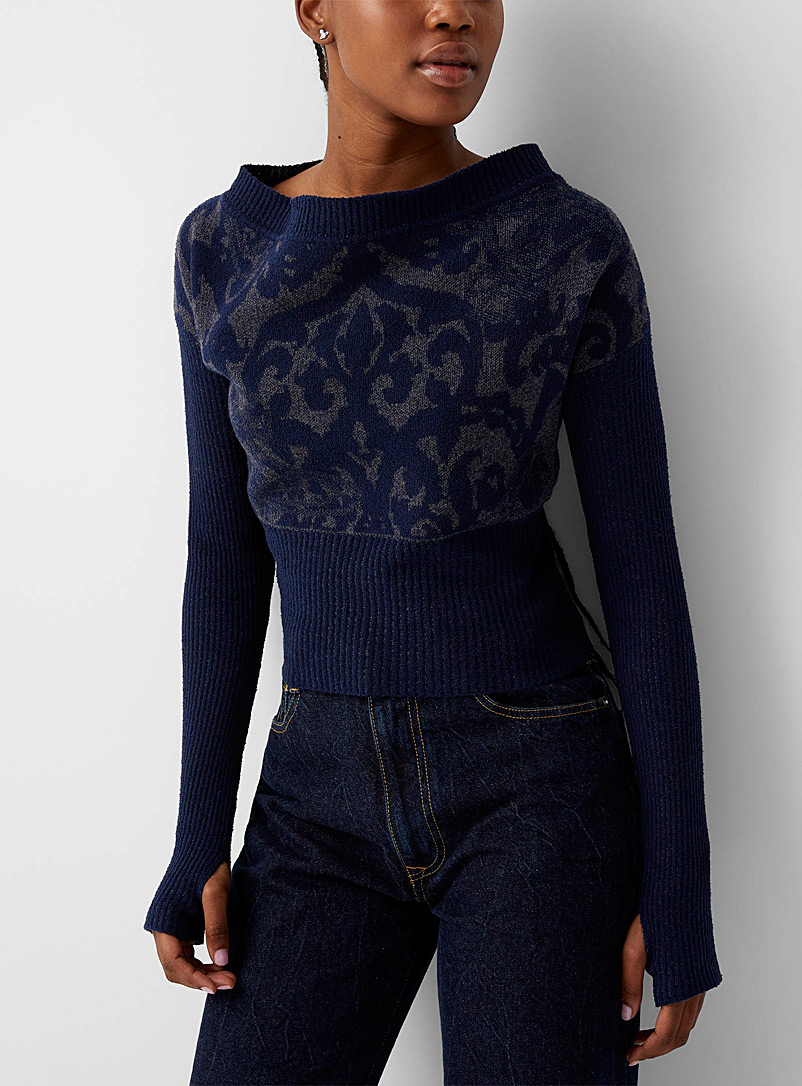 Vivienne Westwood Marine Blue Iron Orb sweater for women