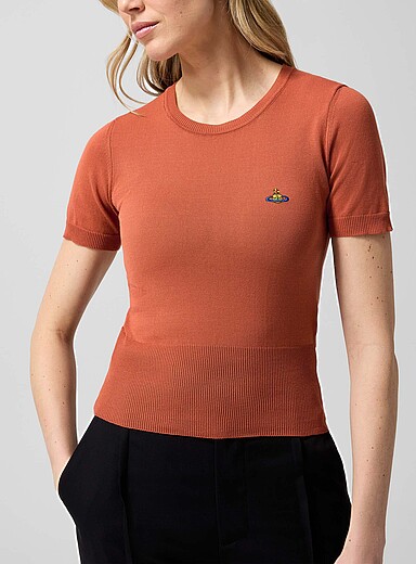 Vivienne Westwood Orange Bea short-sleeve sweater for women
