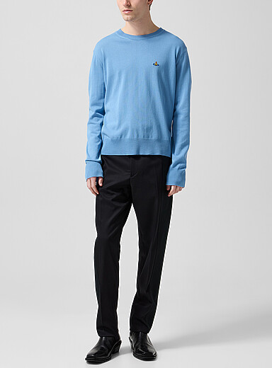 Vivienne Westwood: Le pantalon smoking larges bandes satin&eacute;es Noir pour homme