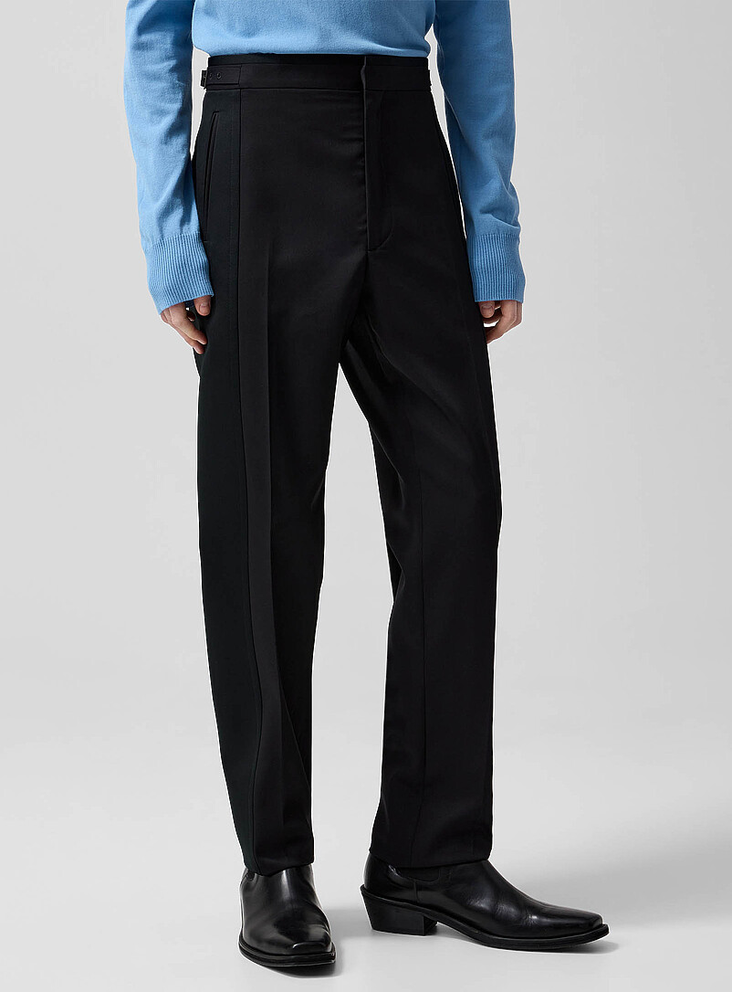Vivienne Westwood Black Wide satiny band tuxedo pant for men