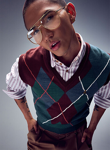 Vivienne Westwood Assorted Argyle knit sweater vest for men