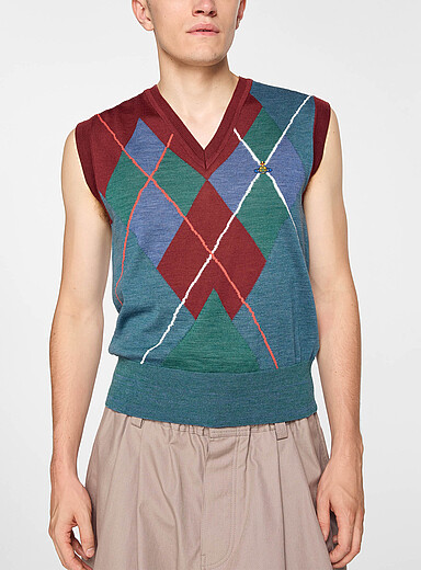 Vivienne Westwood: Le d&eacute;bardeur tricot argyle Assorti pour homme
