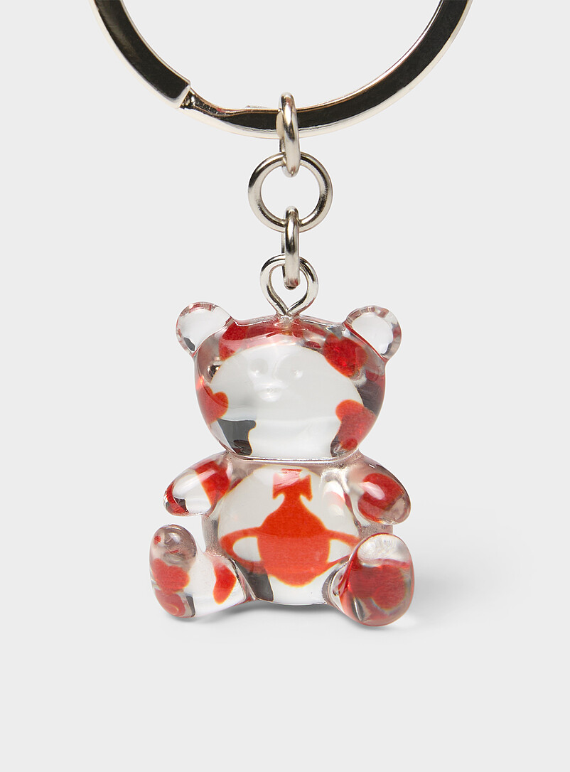 Vivienne Westwood Red Heart key fob and translucent bear for men