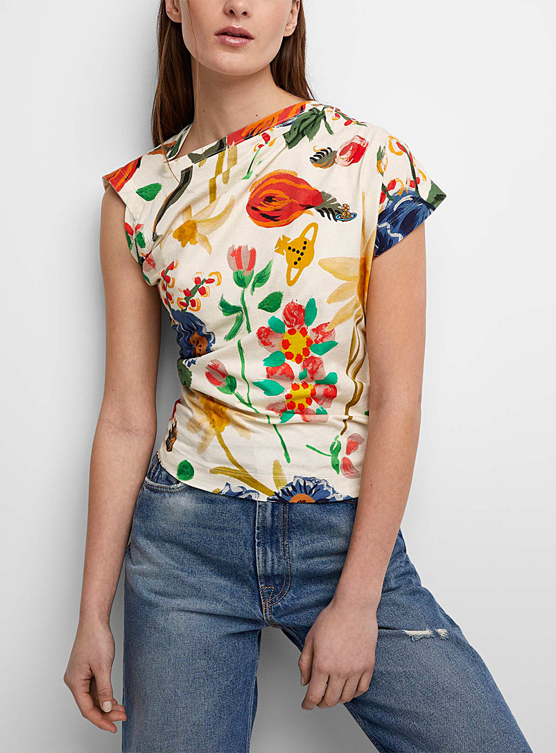 Vivienne Westwood: Le t-shirt Hebo fleurs peintes Assorti pour femme