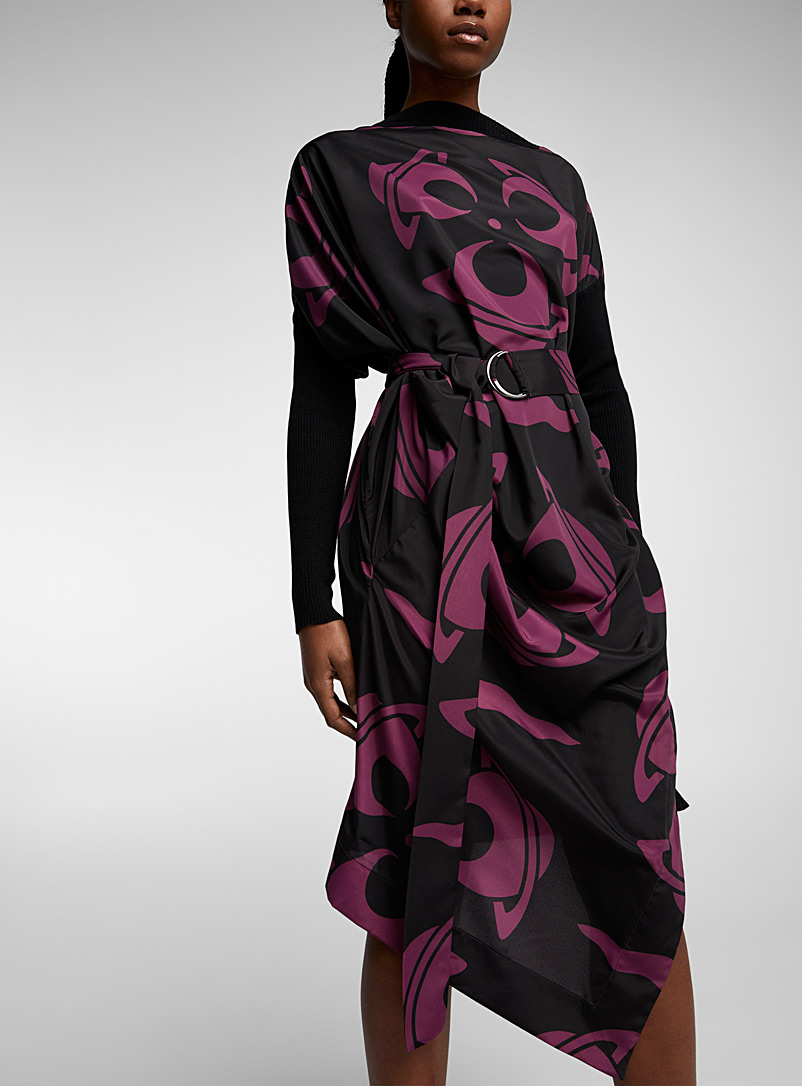 Vivienne Westwood: La robe asymétrique Annex Parade Orbs Gris à motifs pour femme